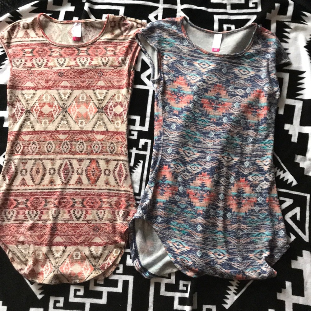 Two sz small cute fitted tees
